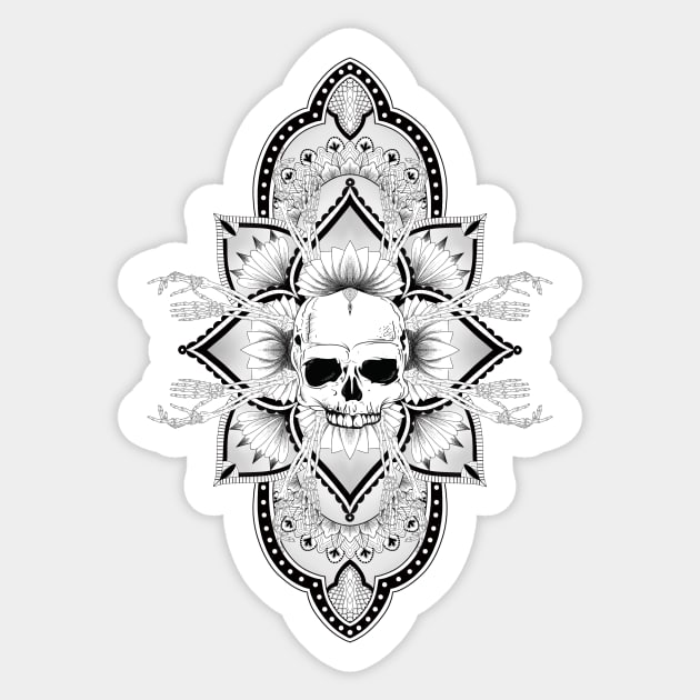 Death Mandala Sticker by maedaytattoo